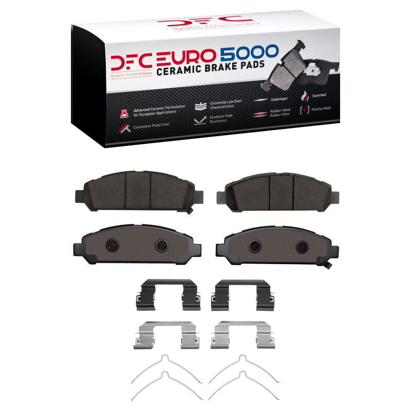 DFC 09-15 Toyota Venza Front Euro 5000 Ceramic Brake Pads and Hardware Kit