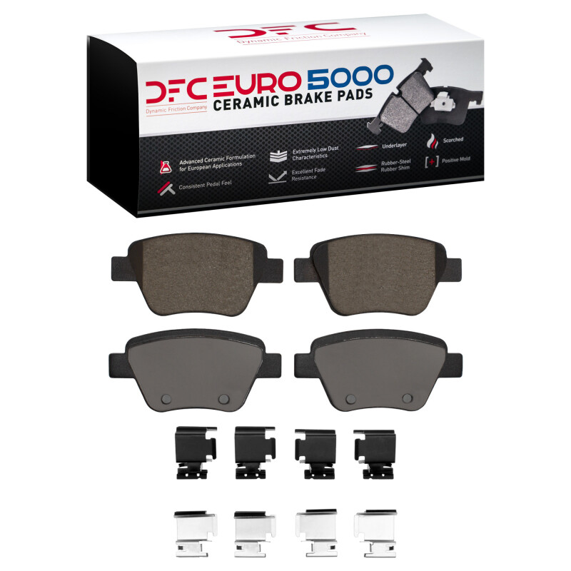 DFC 05-16 Audi A3 Rear Euro 5000 Ceramic Brake Pads and Hardware Kit