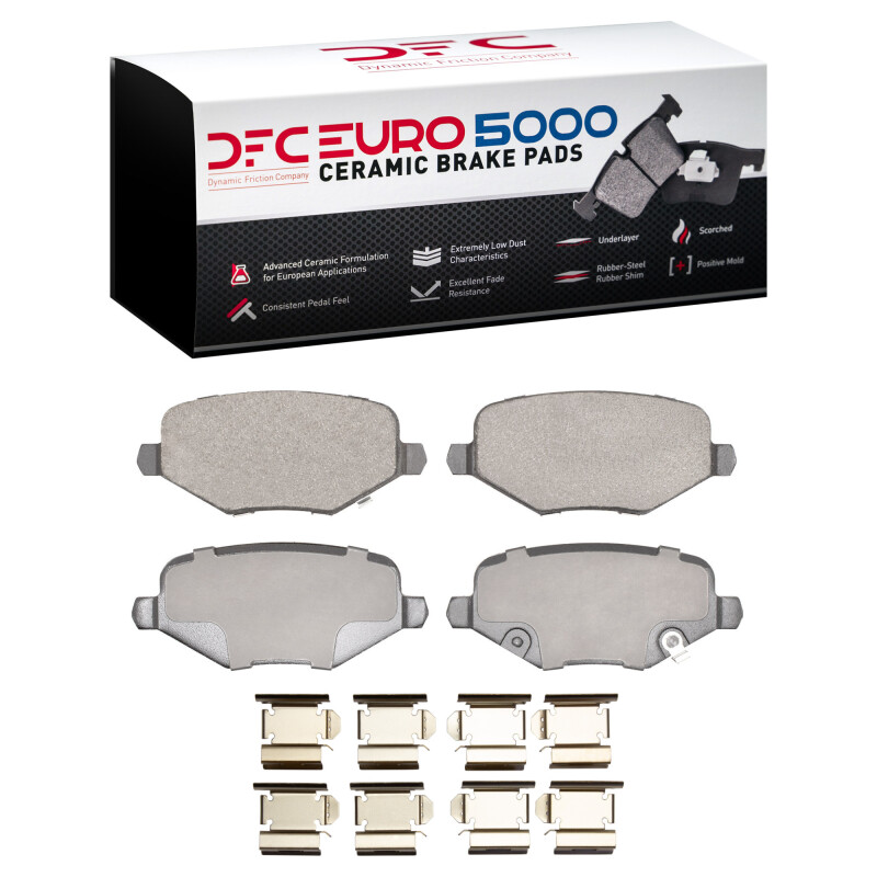 DFC 12-16 Chrysler Town & Country Rear Euro 5000 Ceramic Brake Pads and Hardware Kit