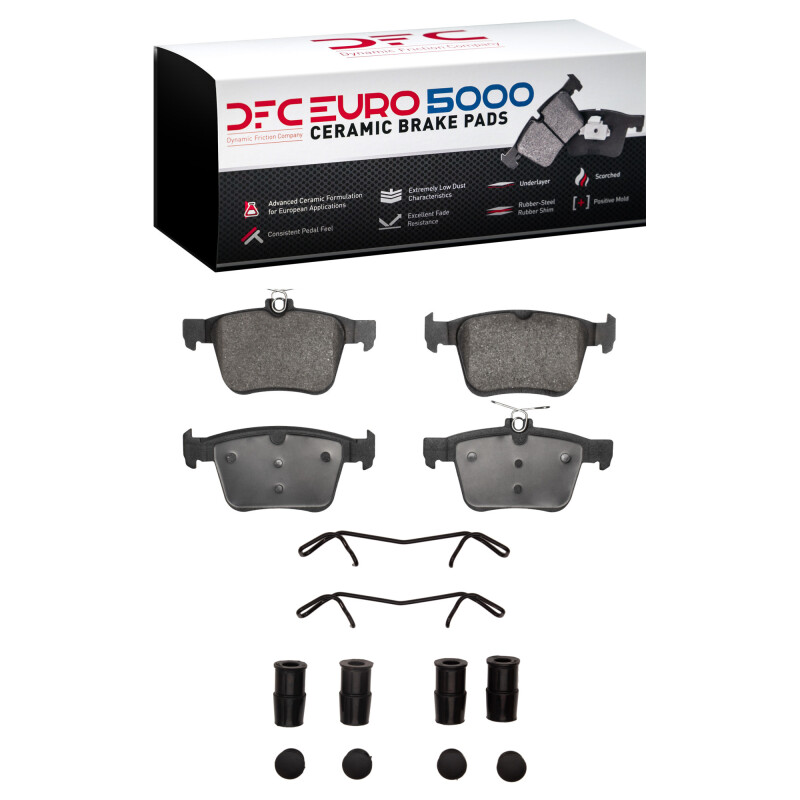 DFC 15-25 Audi A3 Quattro Rear Euro 5000 Ceramic Brake Pads and Hardware Kit