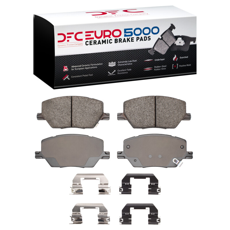 DFC 15-23 Fiat 500X Front Euro 5000 Ceramic Brake Pads and Hardware Kit