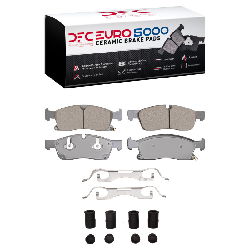 DFC 11-22 Dodge Durango Front Euro 5000 Ceramic Brake Pads and Hardware Kit