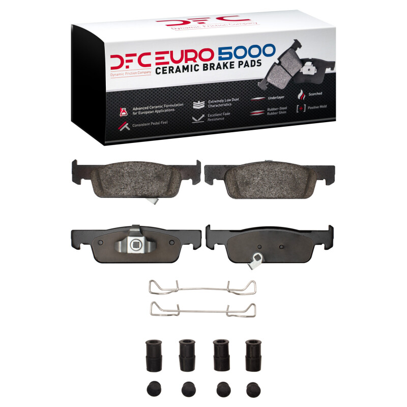DFC 16-19 Smart Fortwo Front Euro 5000 Ceramic Brake Pads and Hardware Kit