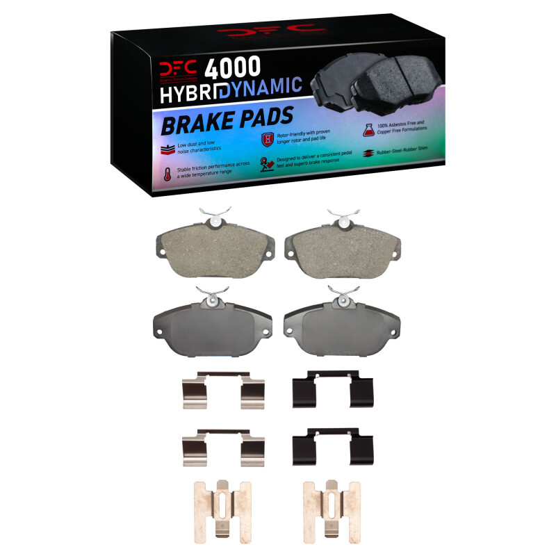 DFC 91-98 Volvo S90/V90/740/745/960/780/940 Front 4000 HybriDynamic Brake Pads and Hardware Kit