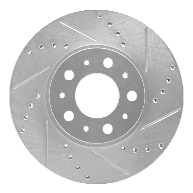 DFC 95-04 Volvo S70/850/S90/960/V70/C70/V90 Front Right Drilled & Slotted Silver Brake Rotor