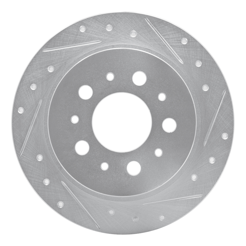 DFC 95-97 Volvo 960 Rear Right Drilled & Slotted Silver Brake Rotor