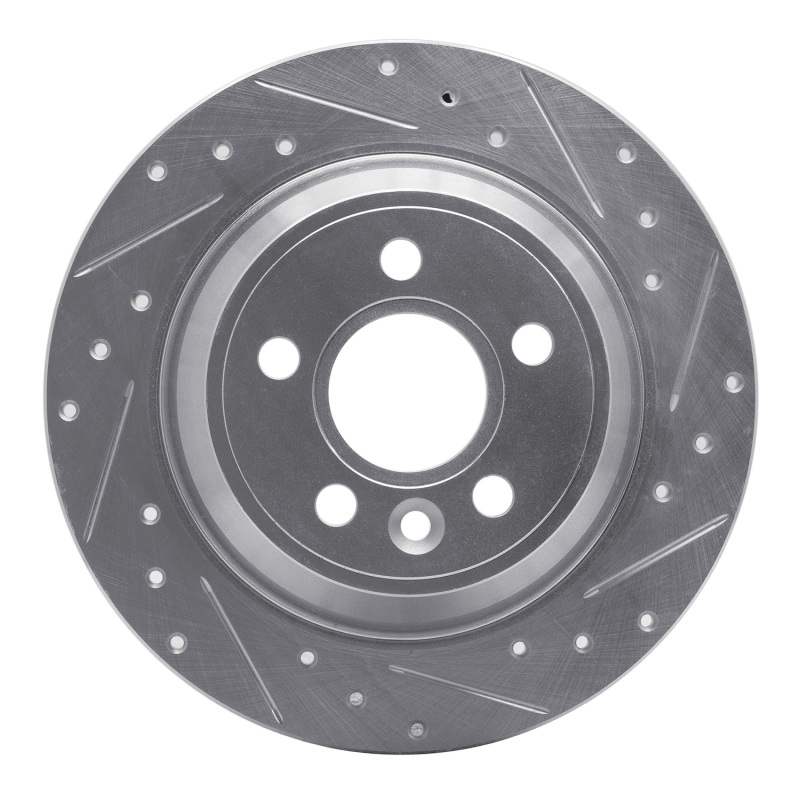 DFC 07-10 Volvo S80 Rear Right Drilled & Slotted Silver Brake Rotor