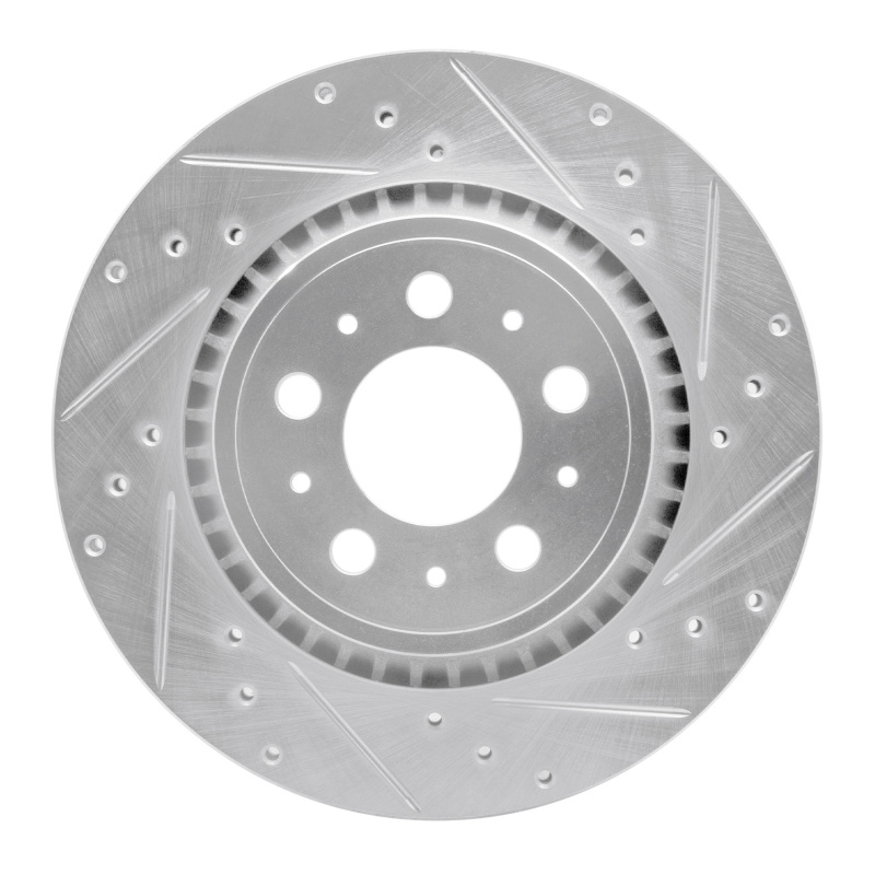 DFC 03-14 Volvo XC90 Rear Right Drilled & Slotted Silver Brake Rotor