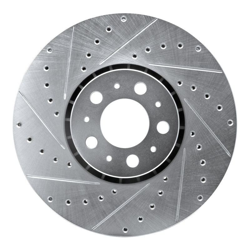 DFC 03-14 Volvo XC90 Front Left Drilled & Slotted Silver Brake Rotor