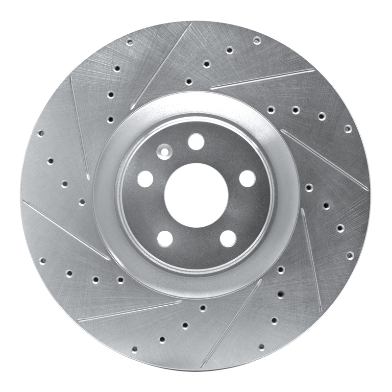 DFC 16-26 Volvo XC90 Front Left Drilled & Slotted Silver Brake Rotor