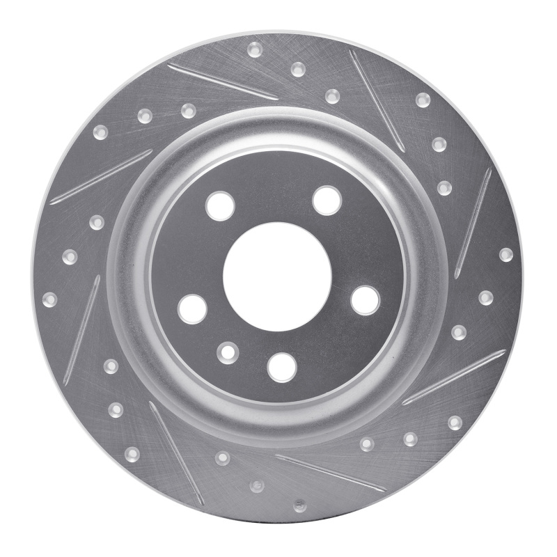 DFC 18-25 Volvo XC60/S60 Rear Right Drilled & Slotted Silver Brake Rotor