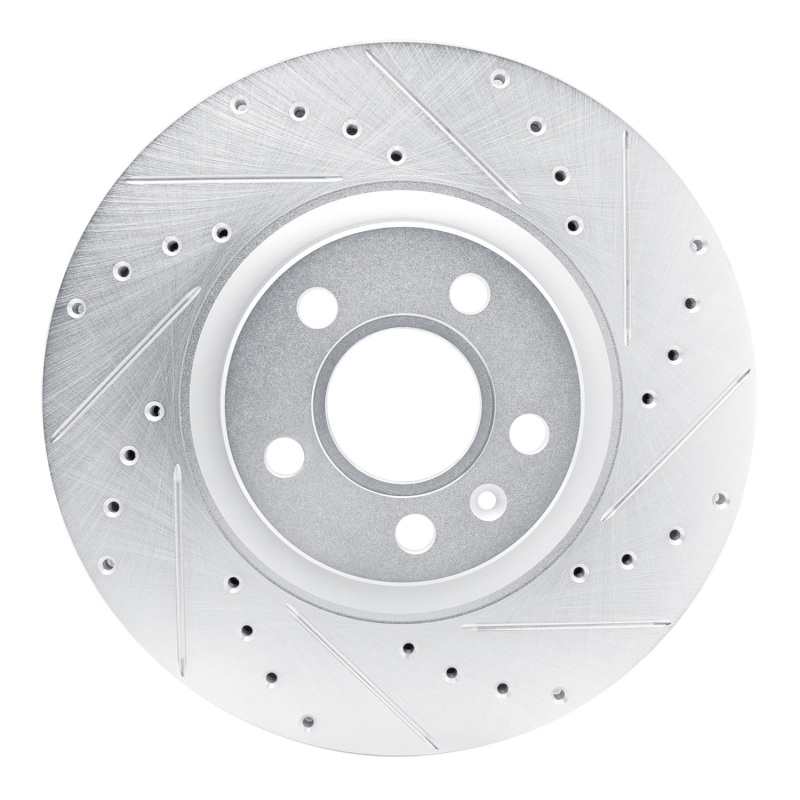 DFC 17-25 Volvo V60/S90/XC60/S60/V90/XC40 Front Right Drilled & Slotted Silver Brake Rotor