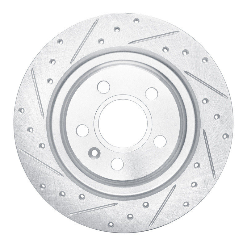 DFC 19-25 Volvo XC40 Rear Left Drilled & Slotted Silver Brake Rotor