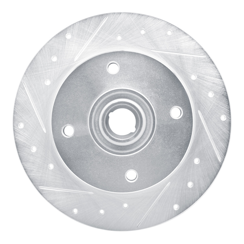 DFC 65-74 Volkswagen Type 3 Sedan/Fastback/Squareback Front Left Drill & Slot Silver Brake Rotor