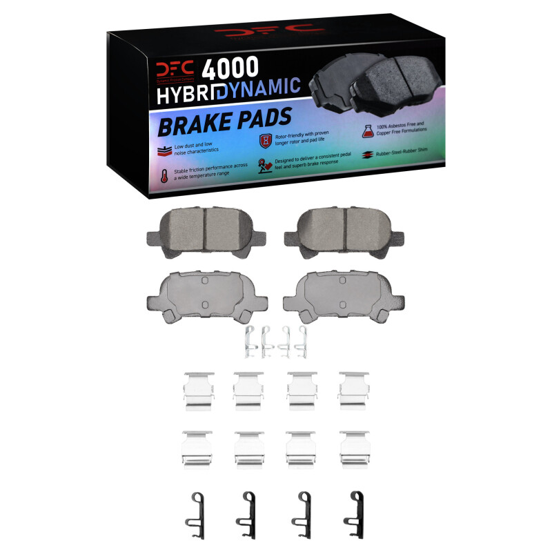 DFC 00-04 Toyota Avalon Rear 4000 HybriDynamic Brake Pads and Hardware Kit