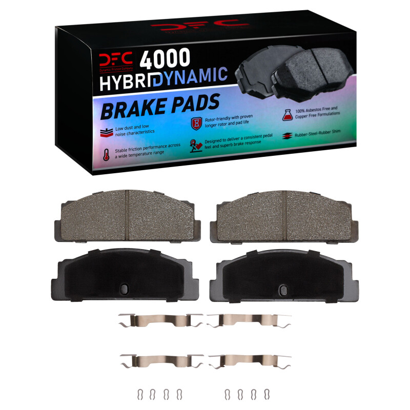 DFC 66-83 Fiat 124 Rear 4000 HybriDynamic Brake Pads and Hardware Kit