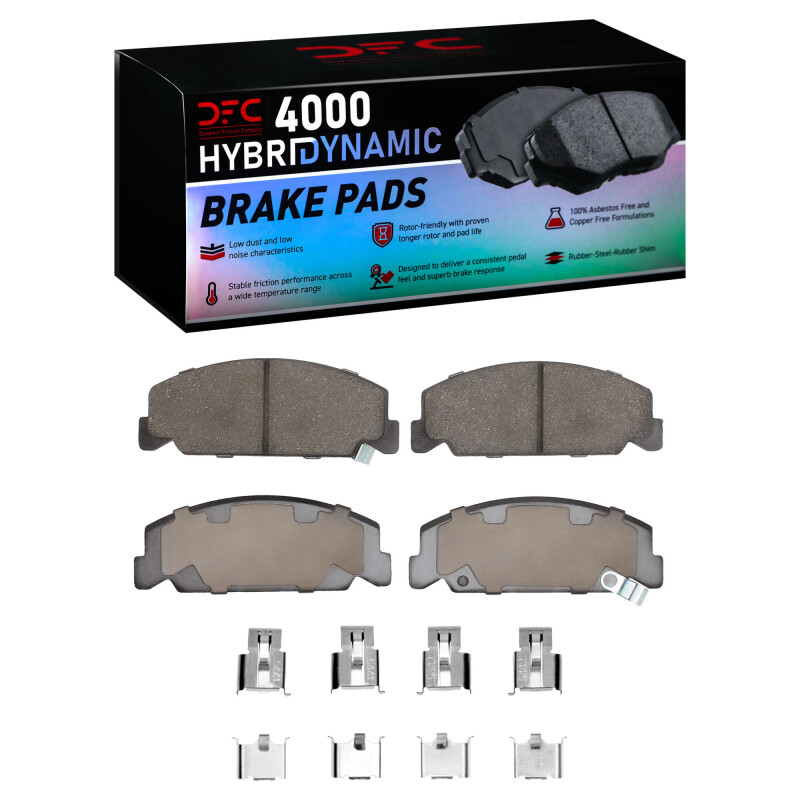 DFC 84-00 Honda Civic Sedan Front 4000 HybriDynamic Brake Pads and Hardware Kit