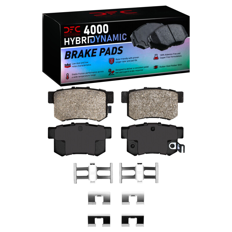 DFC 87-22 Acura LEGEND Rear 4000 HybriDynamic Brake Pads and Hardware Kit
