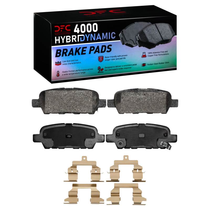 DFC 08-13 Nissan Rogue Rear 4000 HybriDynamic Brake Pads and Hardware Kit