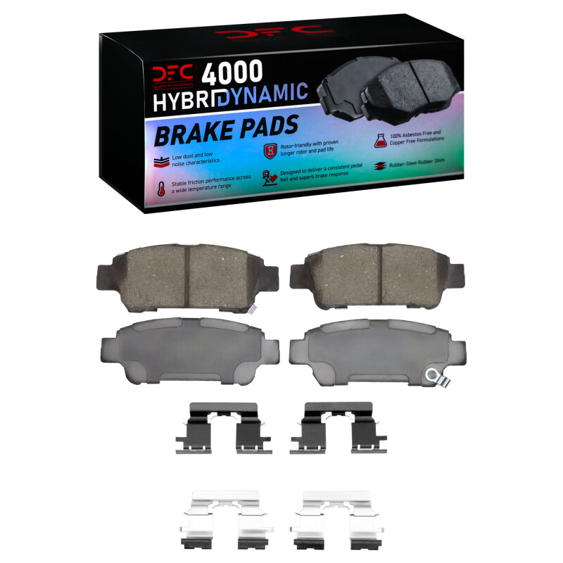 DFC 04-10 Toyota Sienna Rear 4000 HybriDynamic Brake Pads and Hardware Kit