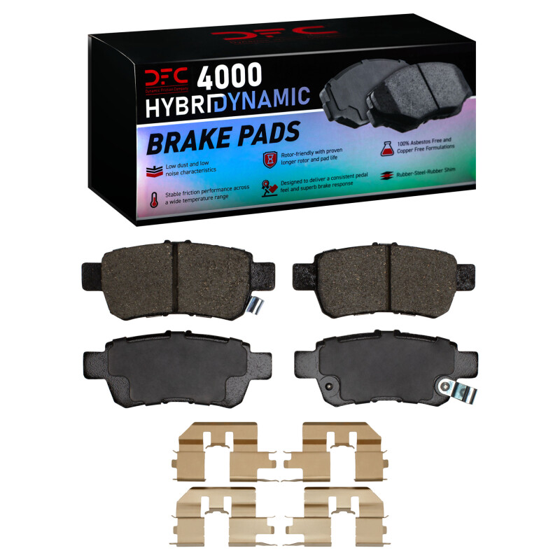 DFC 05-10 Honda Odyssey Rear 4000 HybriDynamic Brake Pads and Hardware Kit