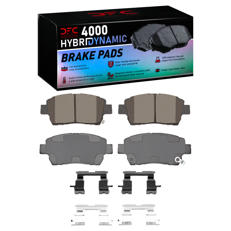 DFC 00-15 Scion IQ Front 4000 HybriDynamic Brake Pads and Hardware Kit