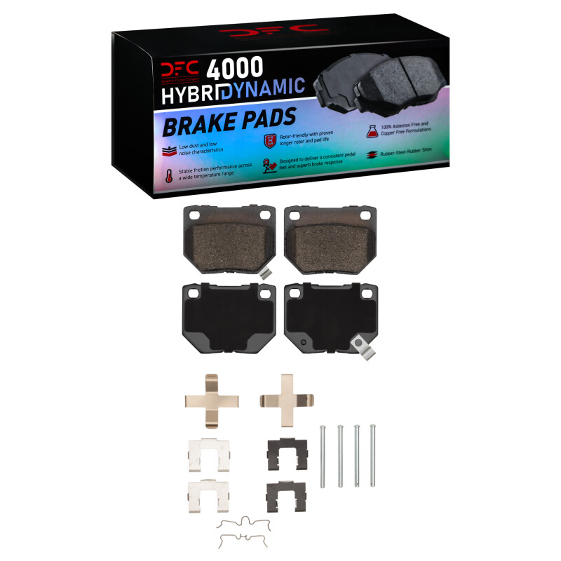 DFC 89-96 Nissan 300ZX Turbo Rear 4000 HybriDynamic Brake Pads and Hardware Kit