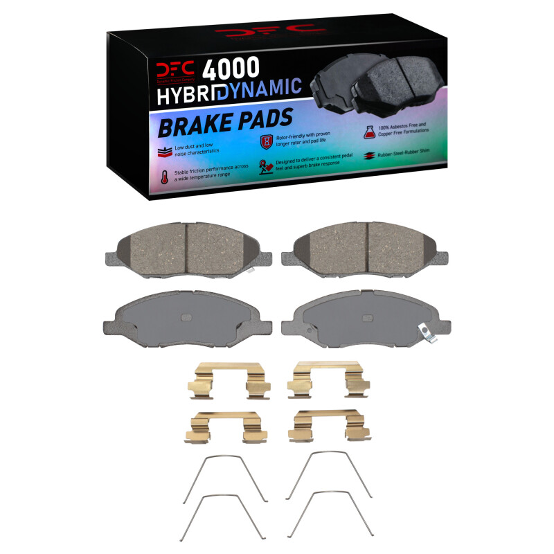 DFC 07-17 Nissan Versa Front 4000 HybriDynamic Brake Pads and Hardware Kit