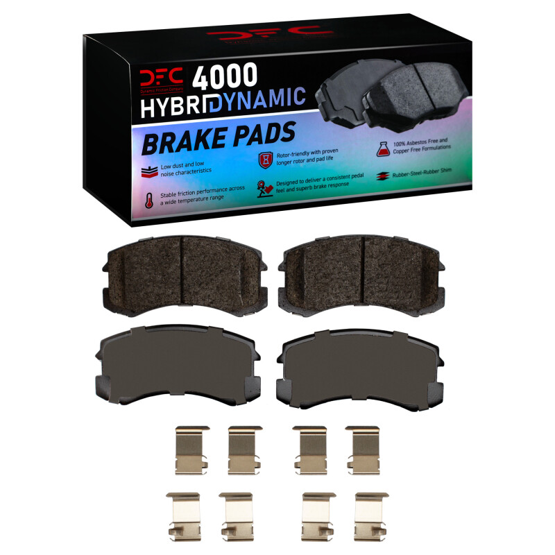 DFC 02-07 Mitsubishi Lancer Front 4000 HybriDynamic Brake Pads and Hardware Kit