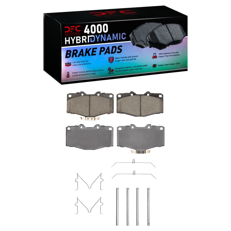 DFC 88-95 Toyota Pickup Front 4000 HybriDynamic Brake Pads and Hardware Kit