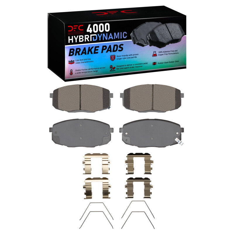 DFC 14-25 Hyundai Kona Front 4000 HybriDynamic Brake Pads and Hardware Kit
