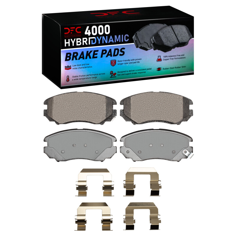 DFC 02-13 Hyundai Sonata Front 4000 HybriDynamic Brake Pads and Hardware Kit