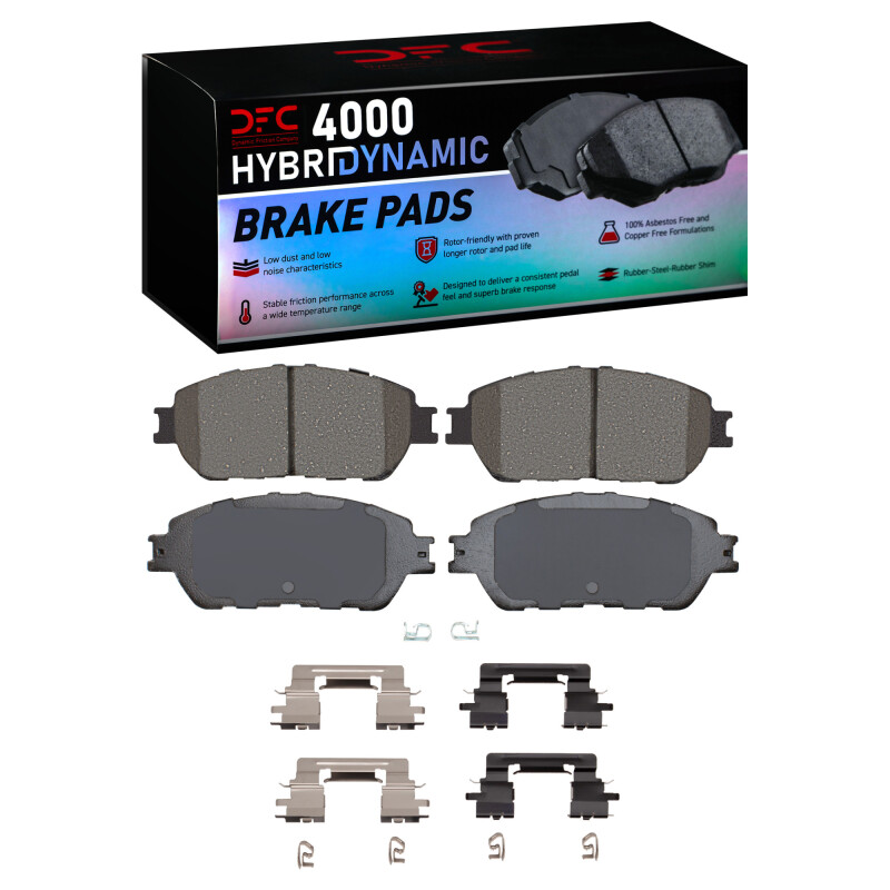 DFC 04-10 Toyota Sienna Front 4000 HybriDynamic Brake Pads and Hardware Kit