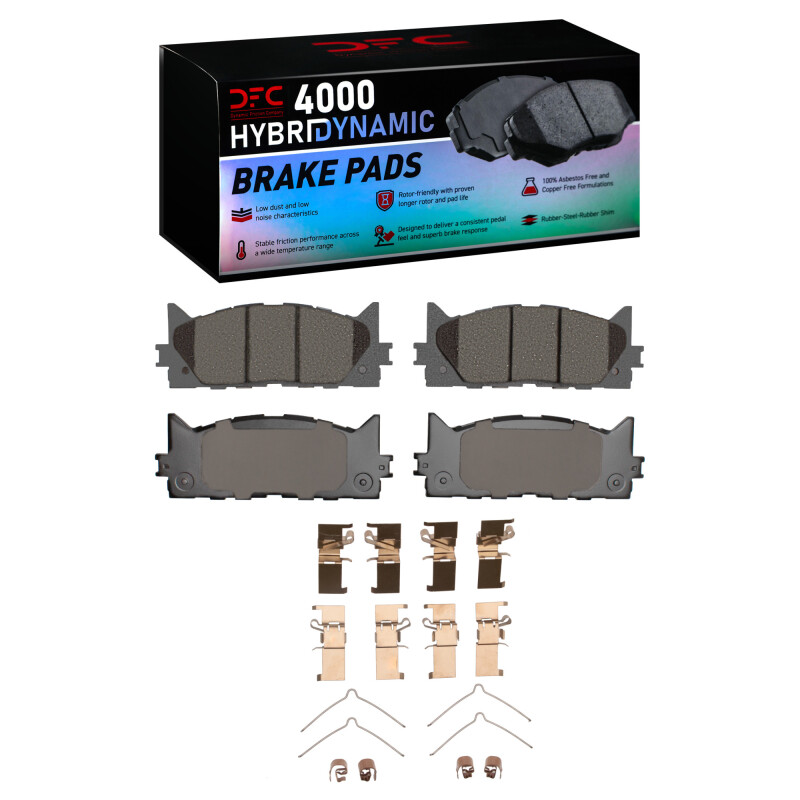 DFC 07-18 Lexus ES350 Front 4000 HybriDynamic Brake Pads and Hardware Kit