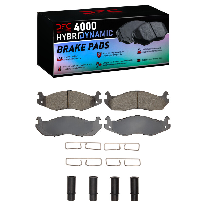 DFC 82-92 American Motors CONCORD Front 4000 HybriDynamic Brake Pads and Hardware Kit