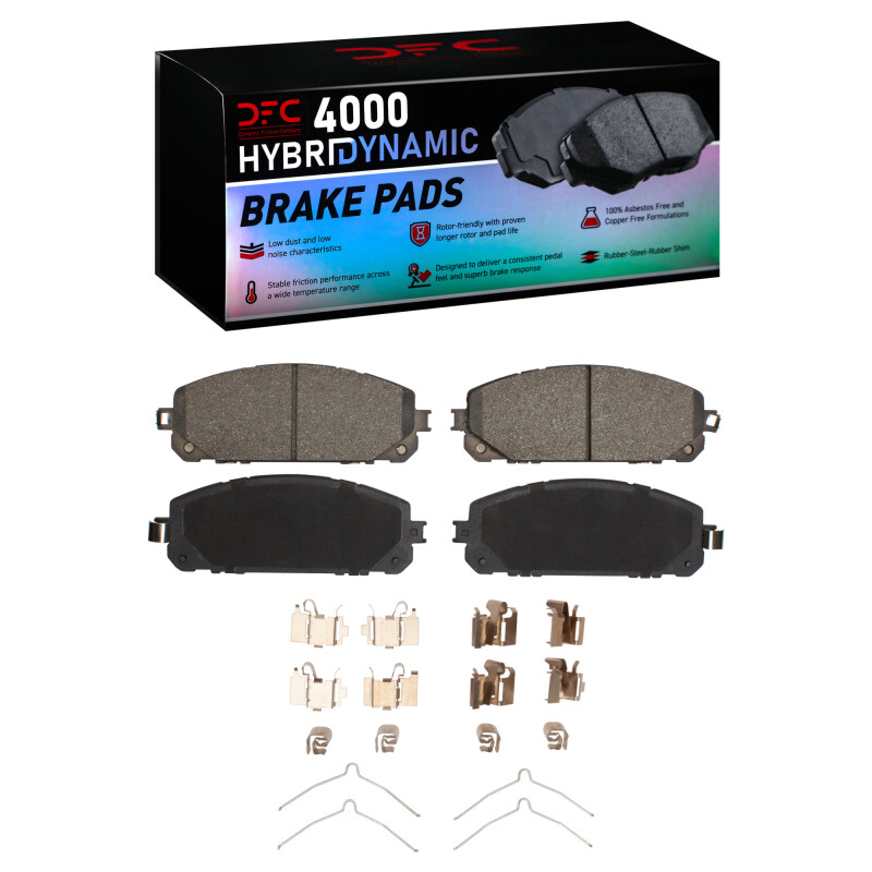 DFC 14-23 Jeep Cherokee Front 4000 HybriDynamic Brake Pads and Hardware Kit