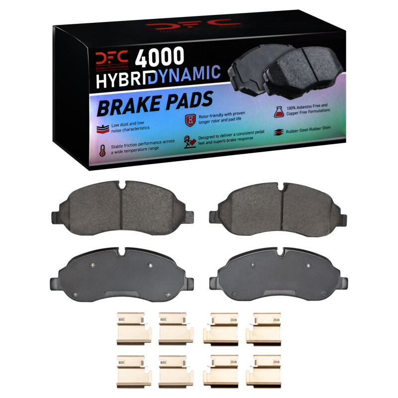 DFC 15-25 Ford Transit-250 Front 4000 HybriDynamic Brake Pads and Hardware Kit