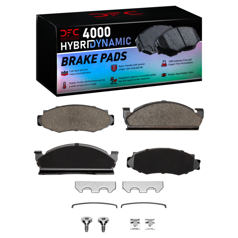 DFC 74-83 American Motors SPIRIT Front 4000 HybriDynamic Brake Pads and Hardware Kit
