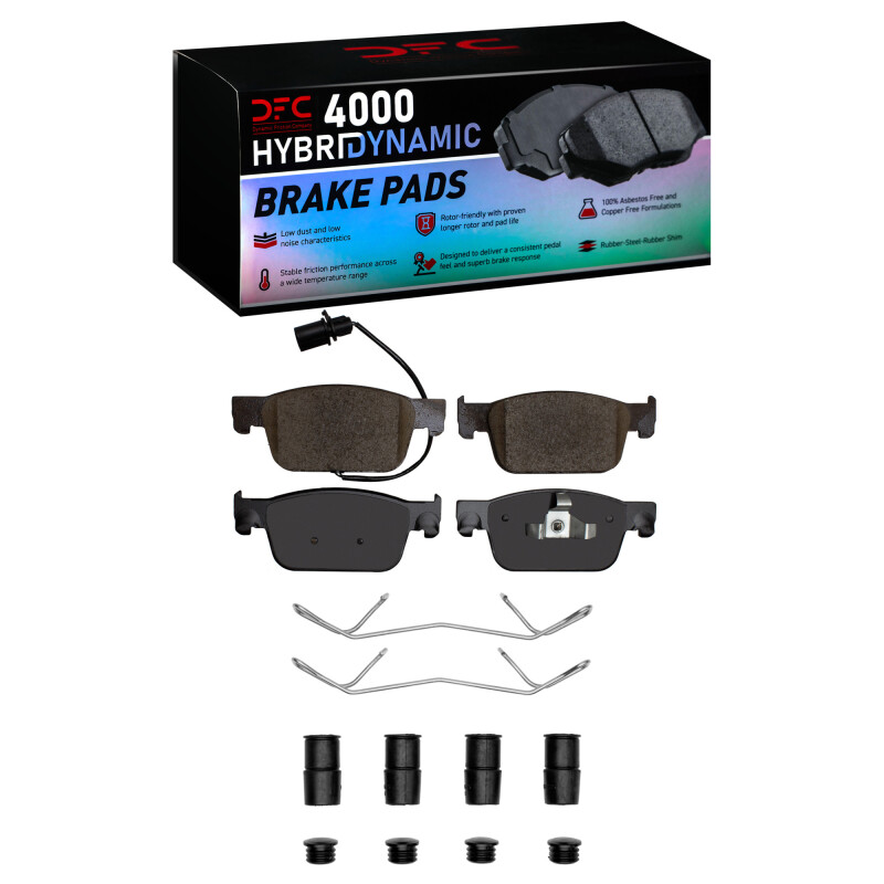 DFC 16-25 Audi A4 Quattro Front 4000 HybriDynamic Brake Pads and Hardware Kit