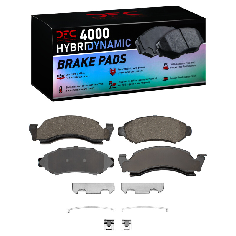 DFC 72-80 American Motors MATADOR Front 4000 HybriDynamic Brake Pads and Hardware Kit