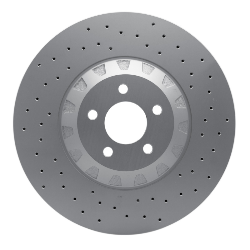 DFC 16-18 Ford Mustang Left Front Drilled GeoSPEC Coated Rotor