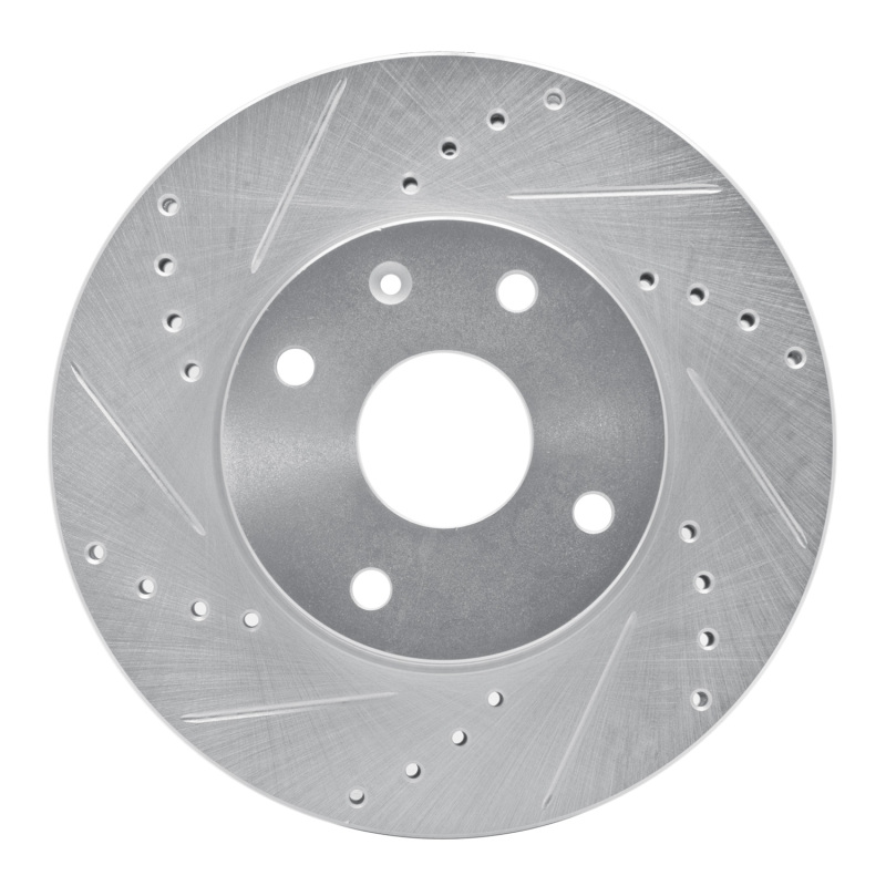 DFC 04-10 Chevrolet Epica (Mexico) Front Left Drilled & Slotted Silver Brake Rotor