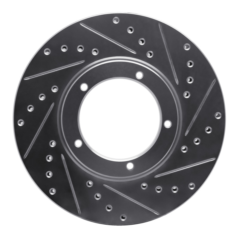 DFC 84-89 Porsche 911 Front Right Drilled & Slotted Silver Brake Rotor