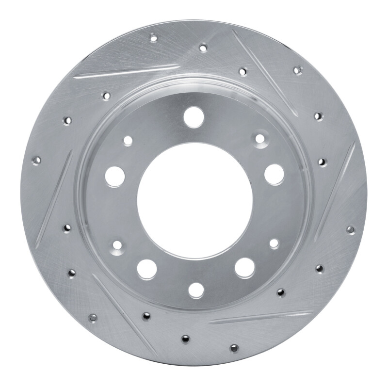 DFC 84-89 Porsche 911 Rear Right Drilled & Slotted Silver Brake Rotor