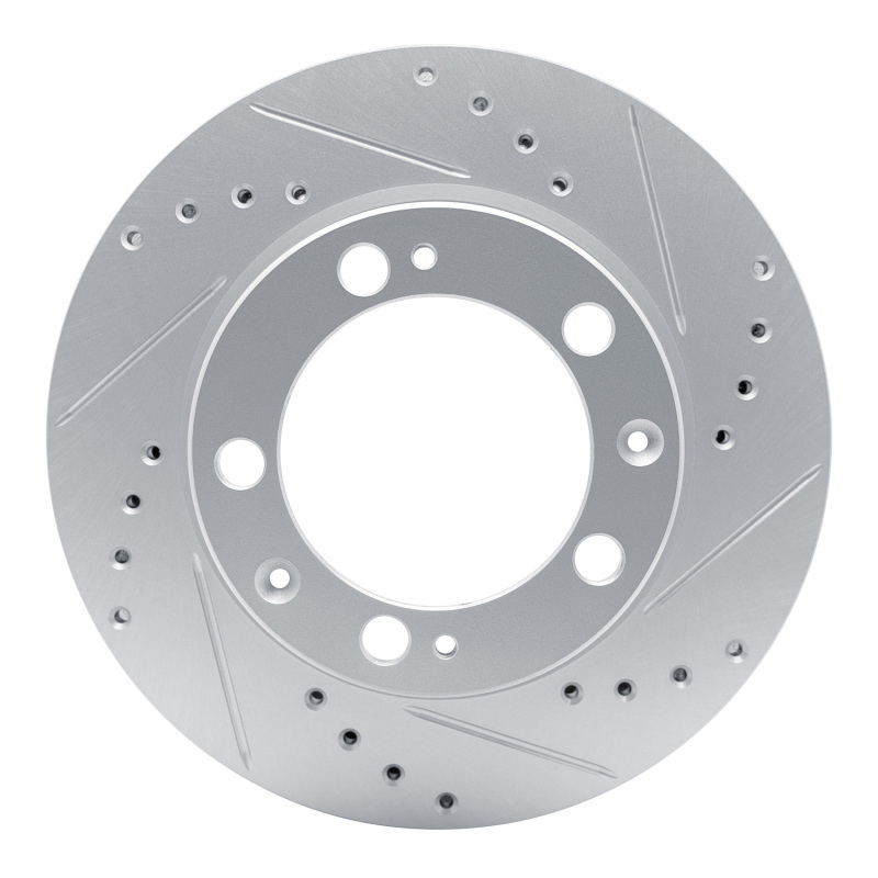 DFC 87-95 Porsche 944 (Excl Turbo) Front Right Drilled & Slotted Silver Brake Rotor