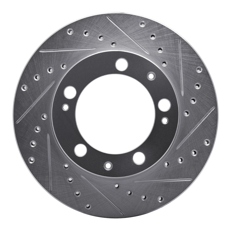 DFC 87-89 Porsche 944 (Excl Turbo) Front Right Drilled & Slotted Silver Brake Rotor