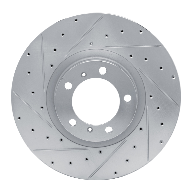 DFC 10-24 Audi RS e-TRON GT Left Front Drilled & Slotted Silver Brake Rotor