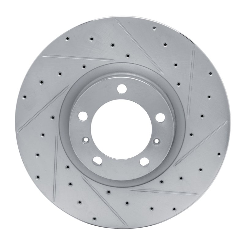 DFC 10-24 Audi e-TRON GT Right Front Drilled & Slotted Silver Brake Rotor