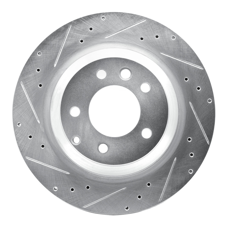 DFC 05-18 Porsche Cayenne Rear Left Drilled & Slotted Silver Brake Rotor