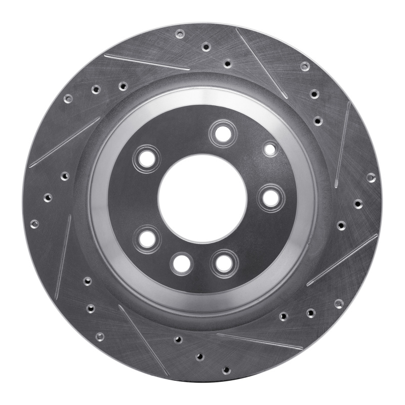 DFC 05-18 Porsche Cayenne Rear Right Drilled & Slotted Silver Brake Rotor